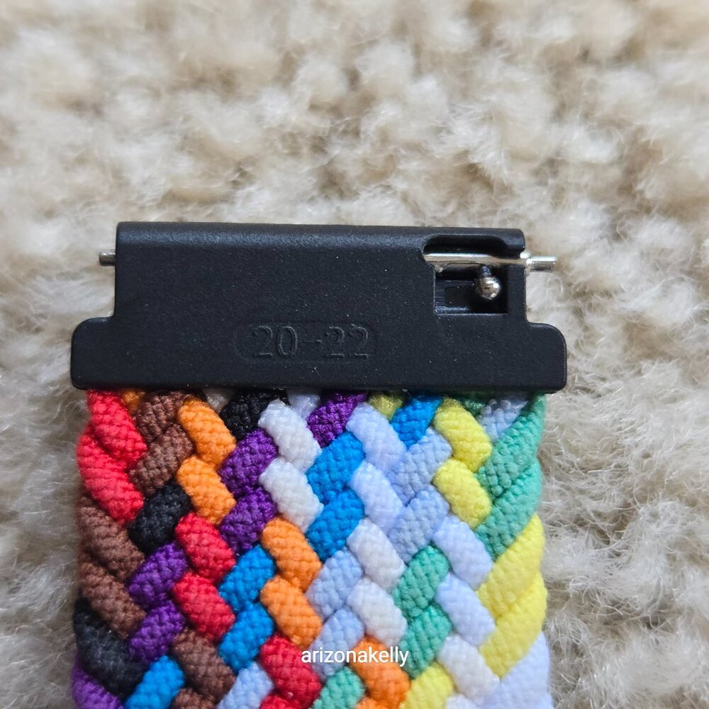 Samsung Galaxy Watch 20mm Stretchy Braided Fabric Band With Magnetized Closure - Picture 2 of 6